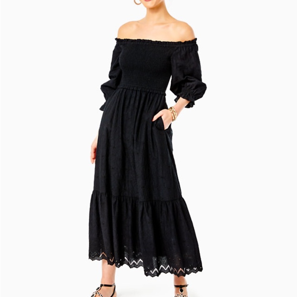 Lilly Pulitzer Arlynn Onyx Dress Midi XXS